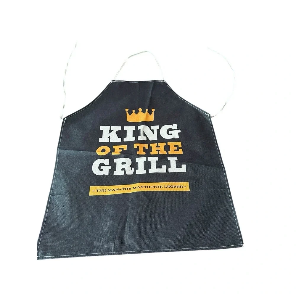 NEW novelty‎ adult ONE SIZE apron full coverage canvas funny KING OF THE GRILL